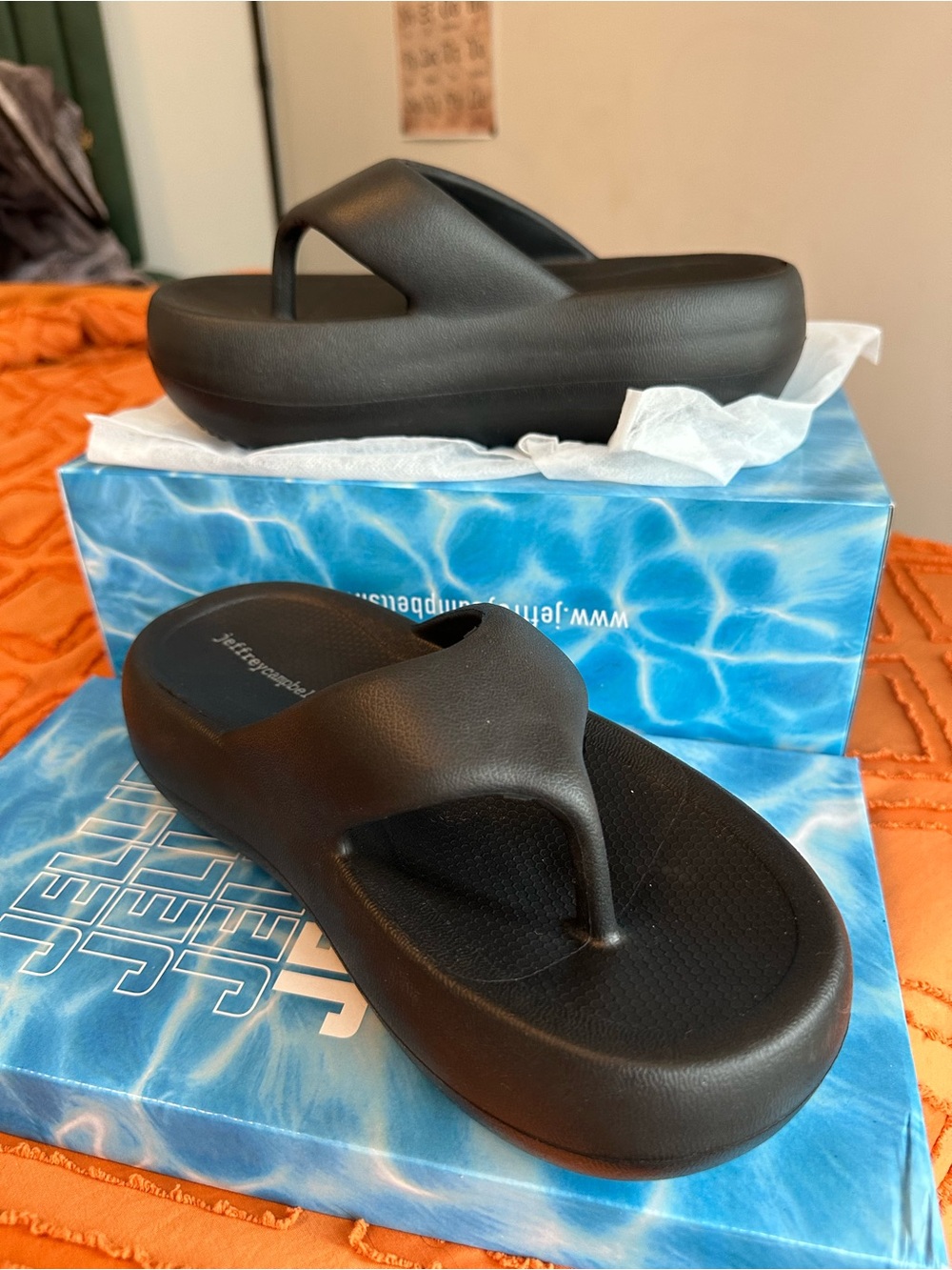 Black Jeffery Campbell Platform Sandals